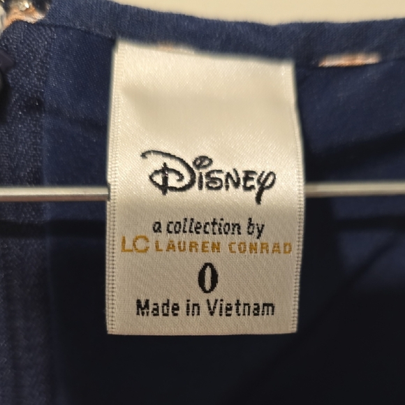 LC Lauren Conrad Navy and Peach Polka Dot Dress - Picture 2 of 3